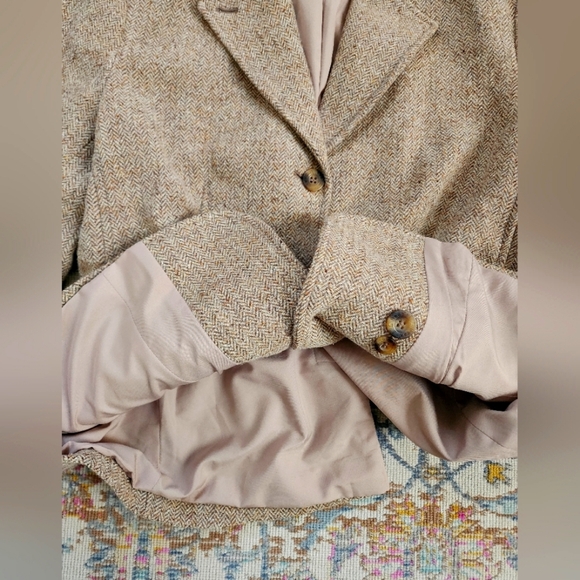 L.L. Bean, Womens Brown Tweed Lined Soft Warm Tailor Fit Blazer Jacket, s… - Picture 9 of 16